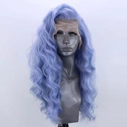 Light Blue Lace Front Synthetic Wig Loose Body Wavewig