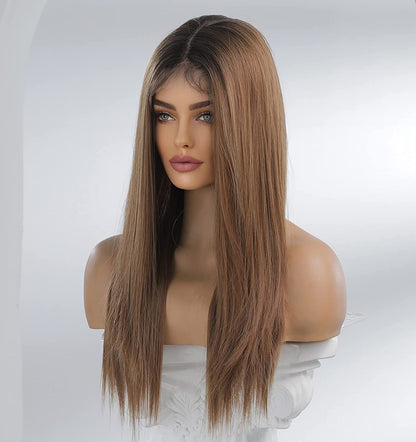 brown lacefront wig,medium brown wig,brown hair wigs for women,black ombre wig,hair ombre wig,ombre wigs,straight wigs,straight hair wig,straight wigs for women,lace synthetic wig,wigs for black women,lace wig,hair wig,synthetic wigs,wig synthetic,soft synthetic wigs