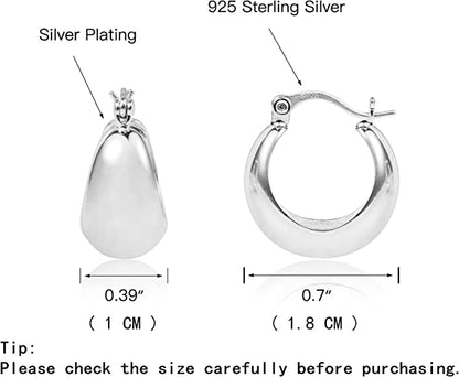 925 Sterling Silver Hoop Earrings