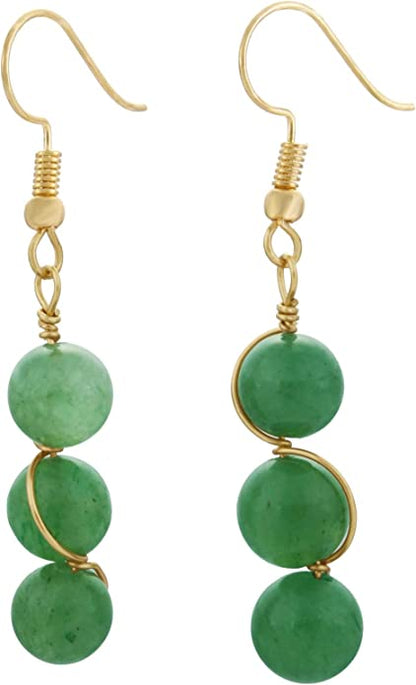 Green Aventurine Stone Earrimgs