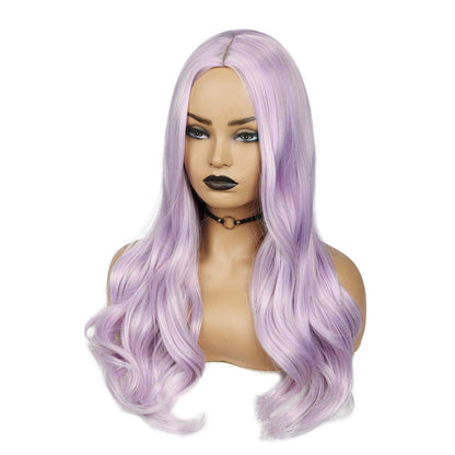 Long Light purple Wavy Wigs for Women