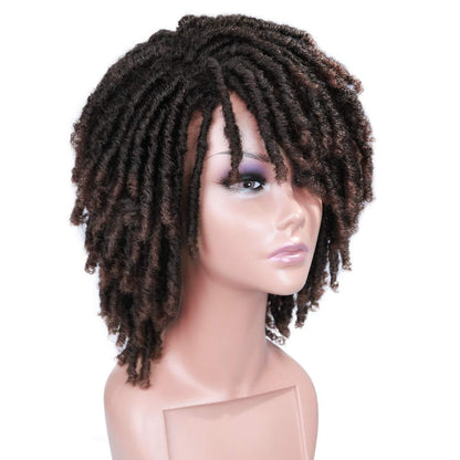  Our Dreadlock Wig Short Twist Wig is perfect for a natural, stylish look. This lightweight wig features a beautiful twist style and is made of premium heat resistant synthetic fibers. The breathable cap provides superior comfort and an adjustable strap ensures a secure fit. Our Dreadlock Wig Short Twist Wig is perfect for any occasion.