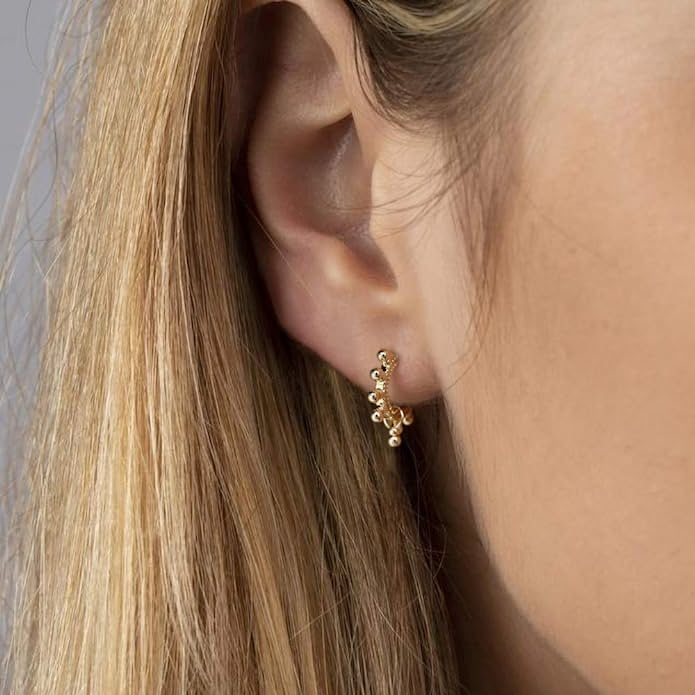 Gold Huggie Hoop Earrings