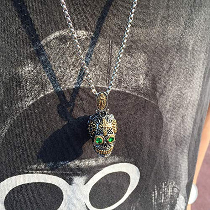 Stainless Steel Gothic Skeleton Necklace