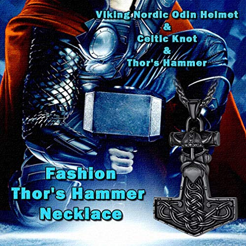 Norse Vikings Odin Necklace Mens Stainless Steel Nordic