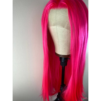 Pink Wig,Hot Pink Hair Wigs,Dark Pink Wigs,Lace Front Wigs