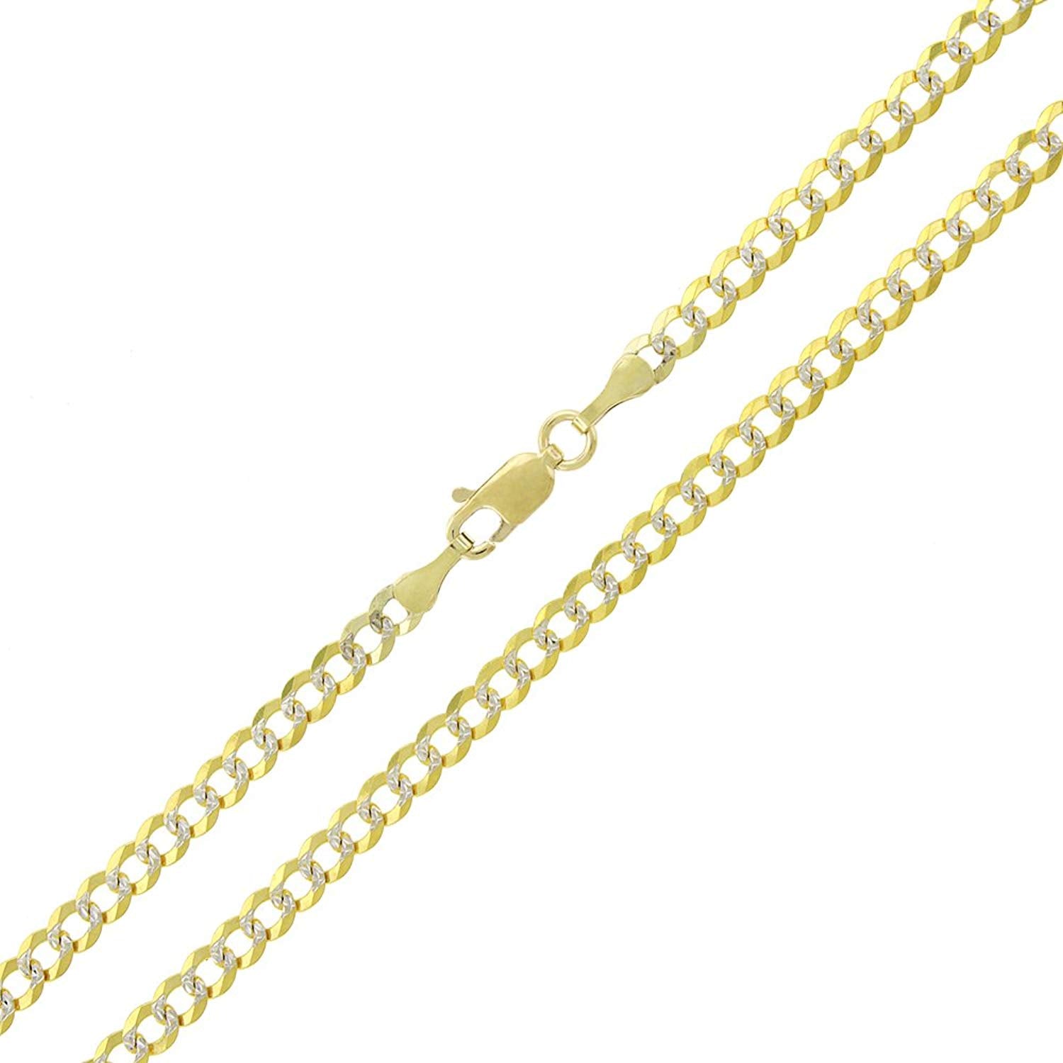 14K Yellow Gold 3.5MM Solid Cuban Curb Link Two-Tone Pave ChainGold Jewelry,Mens JewelryWomens Jewelry,Fine Jewelry,Fashion Jewelry14K Gold Jewelry,Jewelry GiftsHoliday Gifts,Mothers Day Gifts,Fathers Day Gifts,Gifts for MomGifts for Dad,Gifts for Her,Gifts for Him,Fancy Jewelry