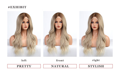 Ombre Ash Blonde 13X5 Lace Closure Wigs