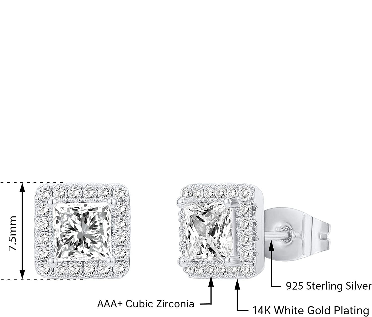 14K Gold Diamond Earring