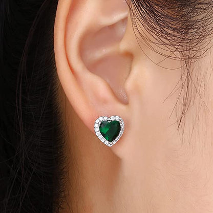 White Gold Plated Cubic Zirconia Earrings Studs