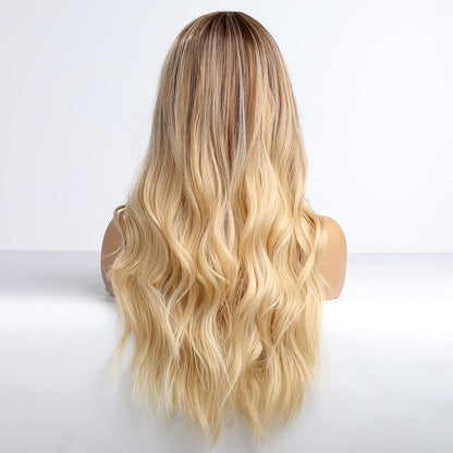 Brown to Blonde Wavy Lace Wig