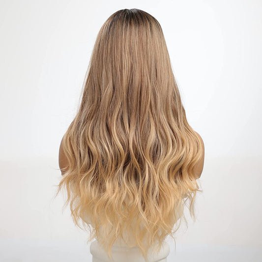 Long Curly Middle Part Lace Wig