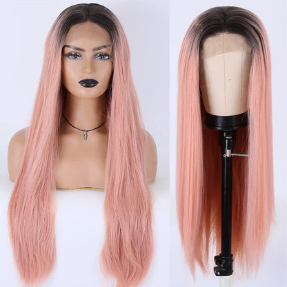 13×4 Long light Pink Straight Wig,Ombre Pink Lace Front Wig,pink black hair,ombre hair color for black hair,ombre pink hair,pink wig,wigs,hot pink hair,pink hair inspiration,pink hair color,light pink hair,rose gold hair,rose gold costume hair,rose pink hair wigs,rose gold hair ombre,pink roots black hair wig,pink roots black hair wig black girl,pink and black hair black wig,Pink hair black,Pink root black hair wig,Black and pink hair black wig,pink hair lace front wig,pink roots on black wig