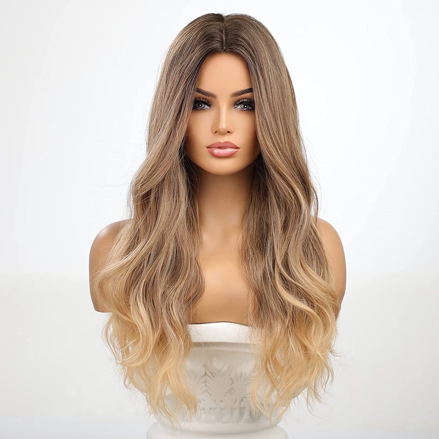 Long Curly Middle Part Lace Wig