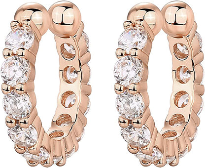 14k Yellow Gold Diamonds Ear Cuff Earrings