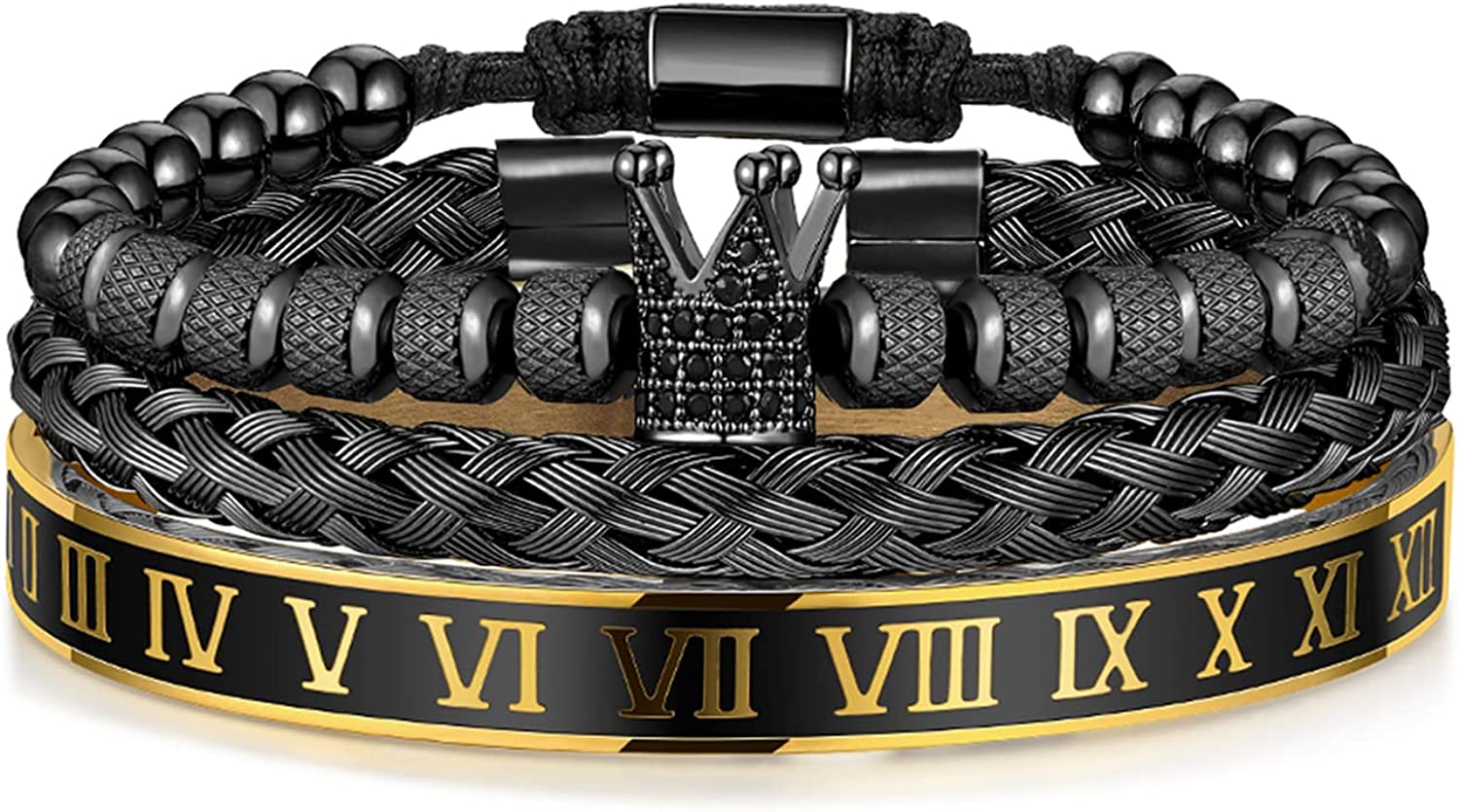 gold stainless steel bracelet Mens Luxury Jewelry 