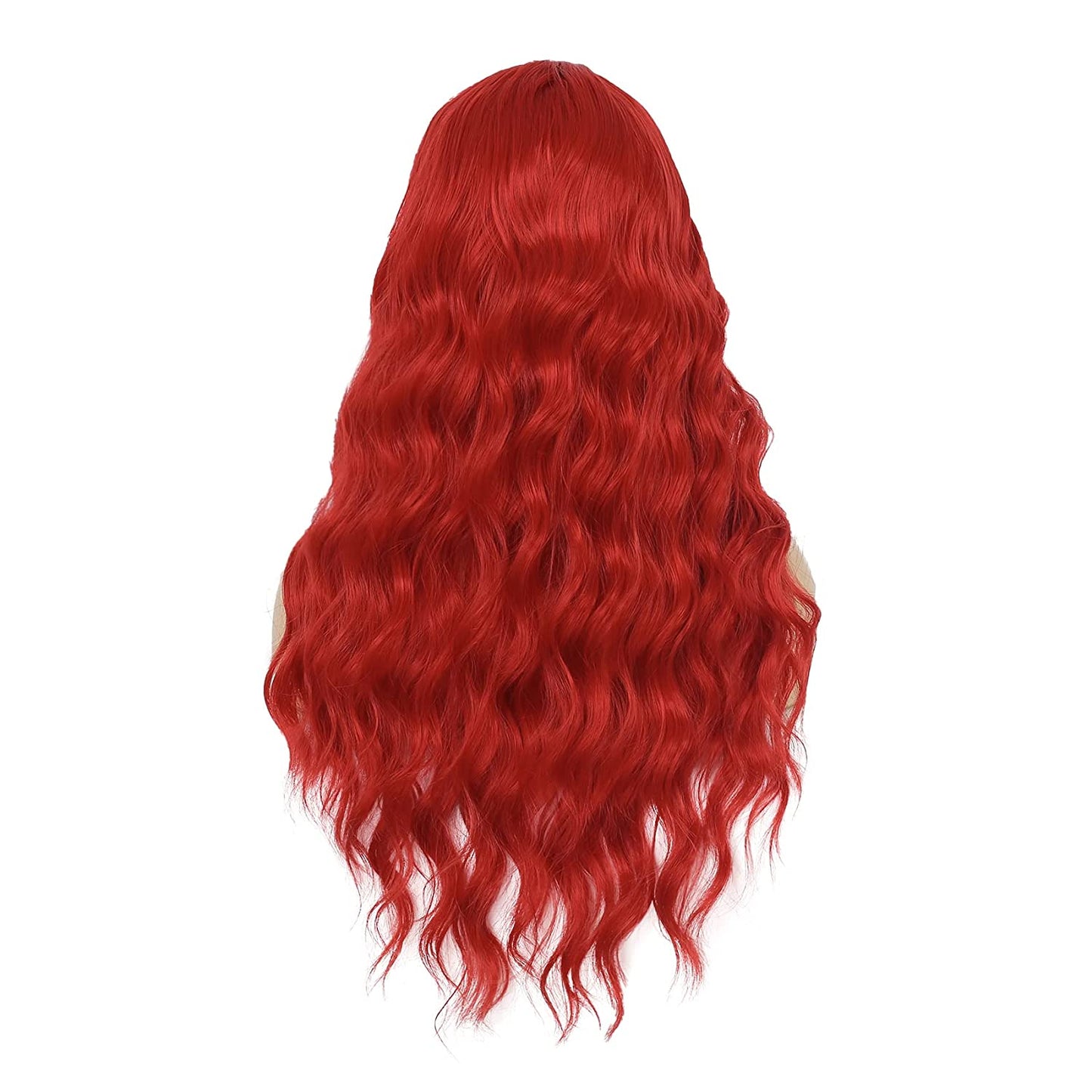 Long Curly Middle Part Red Hair Wig