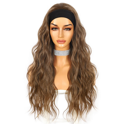  Long Light Brown Headband Wigs