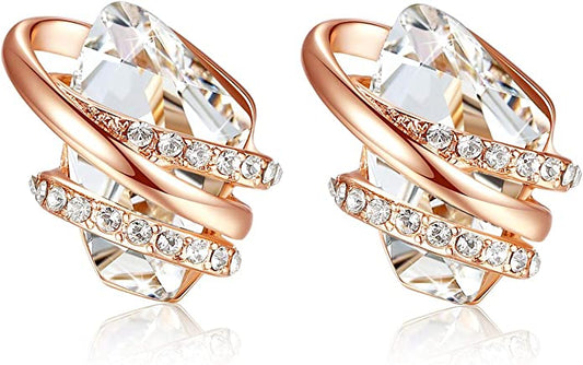 April Birthstone Crystal Stud Earring