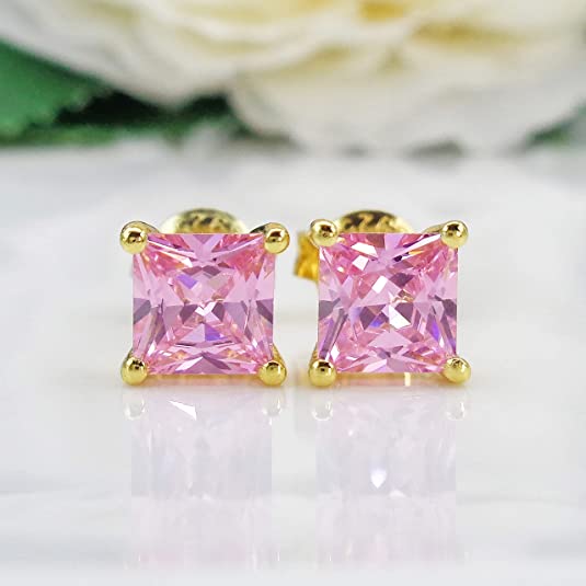  925 Sterling Silver 18k White Gold Plated 1.6ct Square