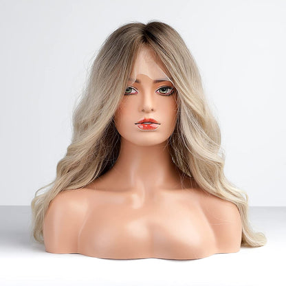 Ombre Platinum Blonde Middle Part Lace Wig