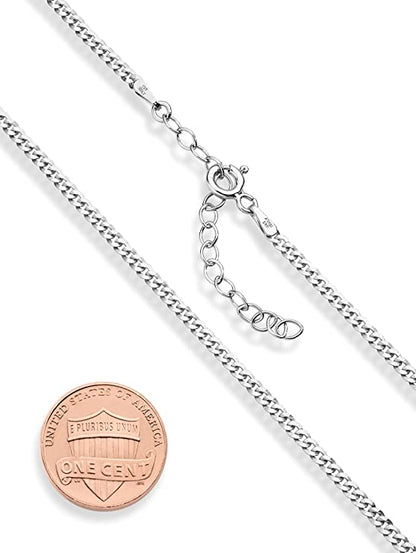 925 Sterling Silver Figaro Choker Necklace
