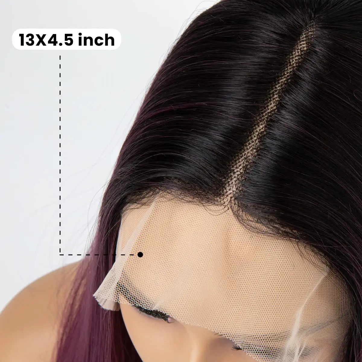 Purple Silky Straight Middle Part Lace Front Wig
