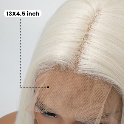 Platinum Blonde Hair Wig-Long Lace Front Wig