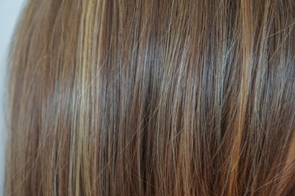 Layered Medium Length Ash Blonde Highlight