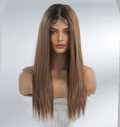 brown lacefront wig,medium brown wig,brown hair wigs for women,black ombre wig,hair ombre wig,ombre wigs,straight wigs,straight hair wig,straight wigs for women,lace synthetic wig,wigs for black women,lace wig,hair wig,synthetic wigs,wig synthetic,soft synthetic wigs
