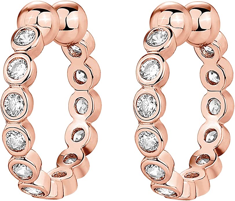 14K Gold Cubic Zirconia Cuff Earring