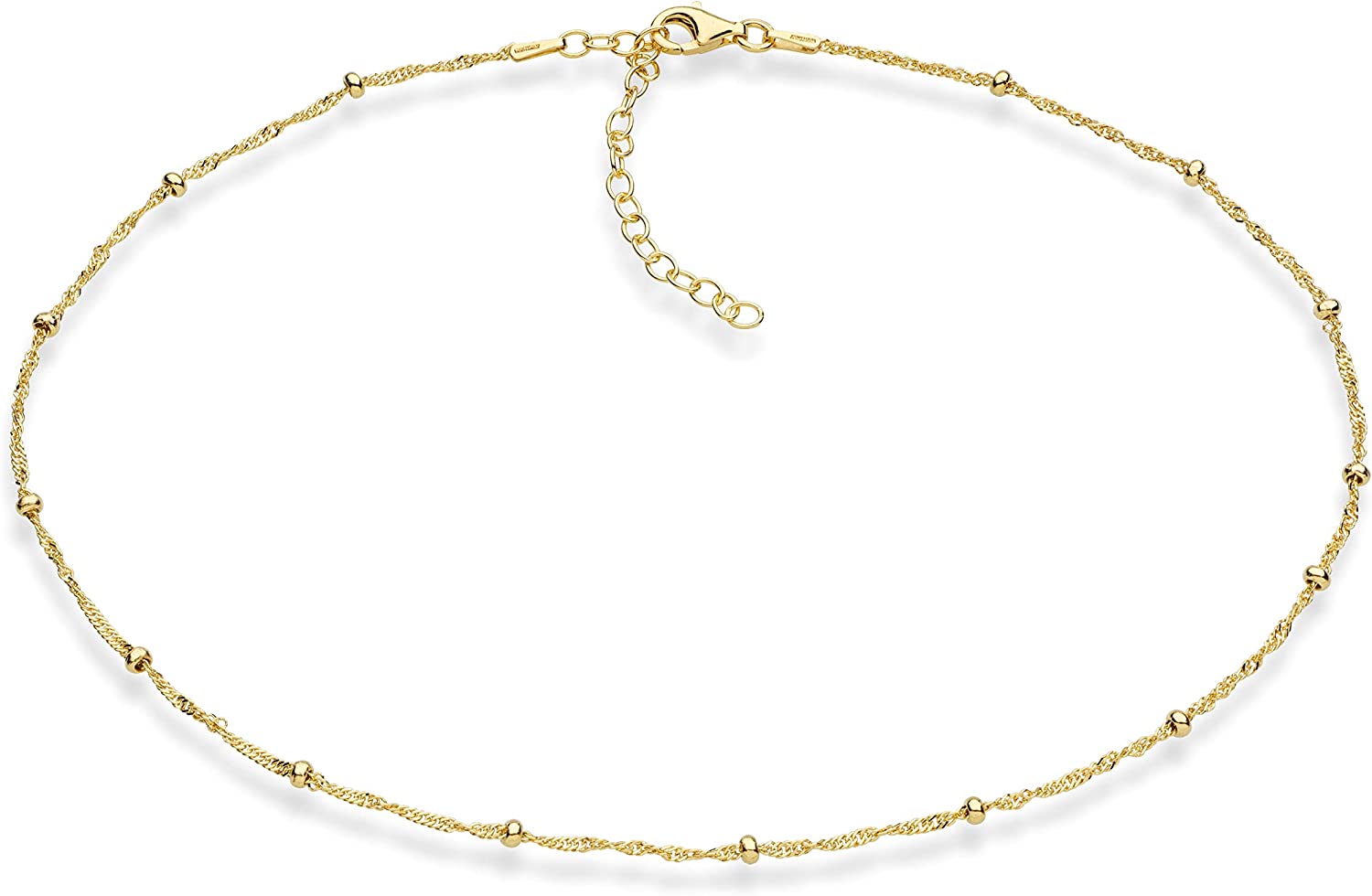18K Gold Over 925 Sterling Silver Beaded Singapore