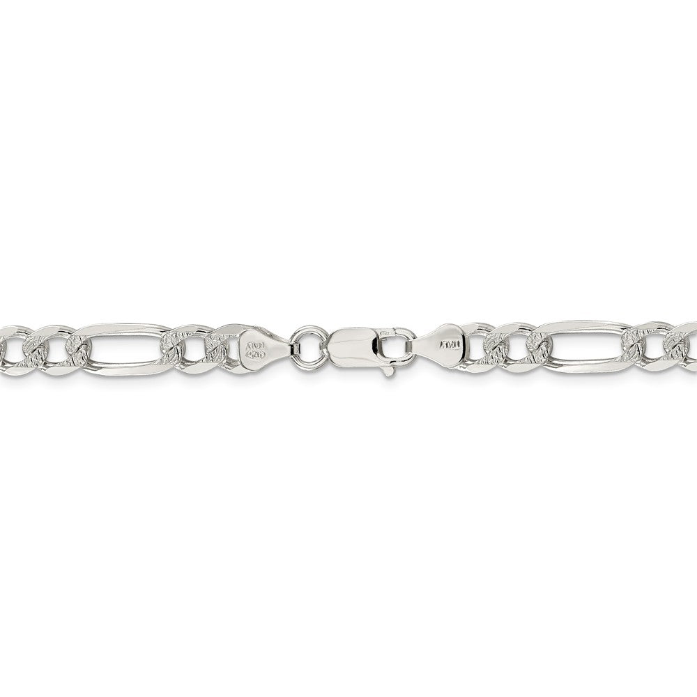 925 Solid Sterling Silver Figaro Chain Necklace| 7mm 18inch For Women