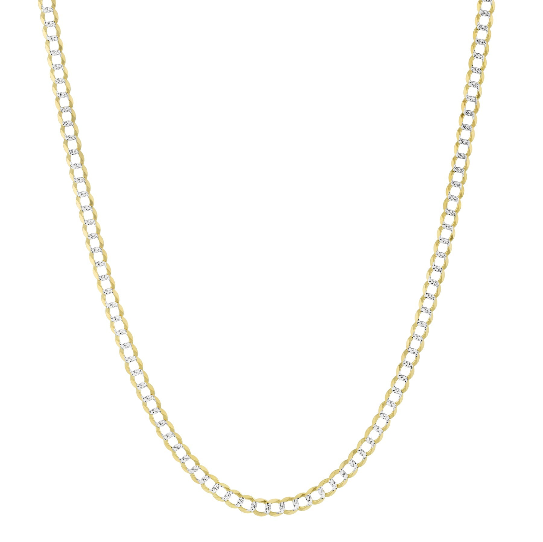 14K Yellow Gold 3.5MM Solid Cuban Curb Link Two-Tone Pave ChainGold Jewelry,Mens JewelryWomens Jewelry,Fine Jewelry,Fashion Jewelry14K Gold Jewelry,Jewelry GiftsHoliday Gifts,Mothers Day Gifts,Fathers Day Gifts,Gifts for MomGifts for Dad,Gifts for Her,Gifts for Him,Fancy Jewelry
