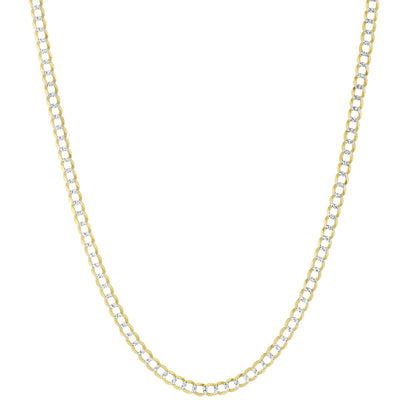 14K Yellow Gold 3.5MM Solid Cuban Curb Link Two-Tone Pave ChainGold Jewelry,Mens JewelryWomens Jewelry,Fine Jewelry,Fashion Jewelry14K Gold Jewelry,Jewelry GiftsHoliday Gifts,Mothers Day Gifts,Fathers Day Gifts,Gifts for MomGifts for Dad,Gifts for Her,Gifts for Him,Fancy Jewelry