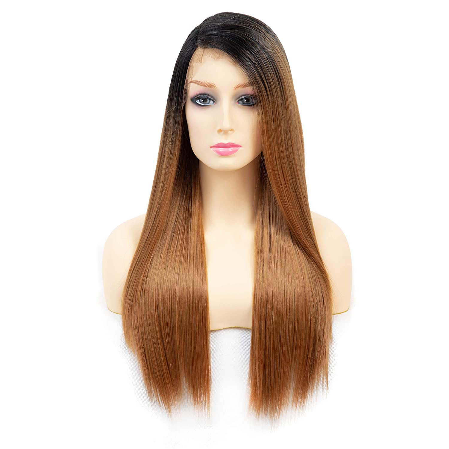 honey blonde wig,brown black wig,side part wig lace front wig