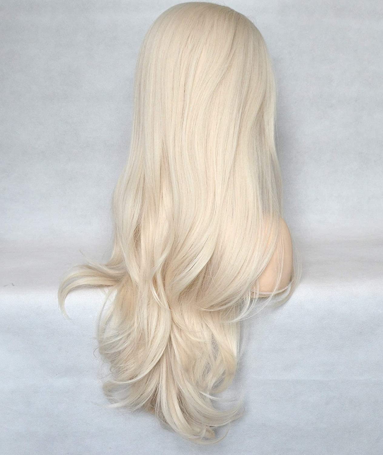 Platinum Blonde 60# Synthetic Wig 22 Inch (No Lace Wig)