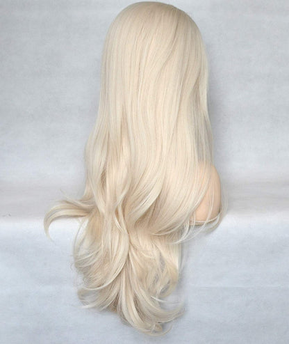 Platinum Blonde 60# Synthetic Wig 22 Inch (No Lace Wig)