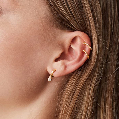 14K Yellow Gold Hoop Earrrings