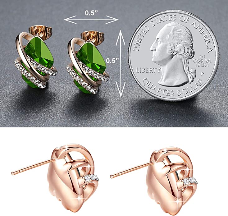18K Rose Gold August Birthstone Earring