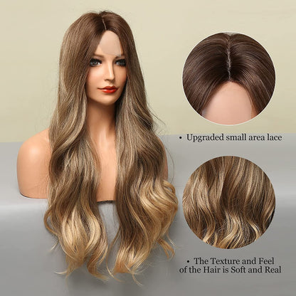 Ombre Blonde Middle Part Lace Wig