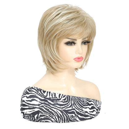 Short Bob Blonde Pixie Cut Layered Hair Wig