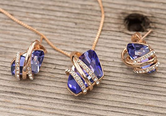 February Birthstone Rose Gold Earring
