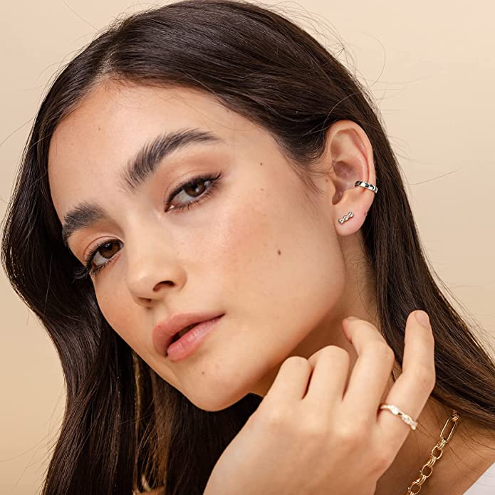 14K Yellow Gold Ear Cuff Earrings-Women's Jewelry