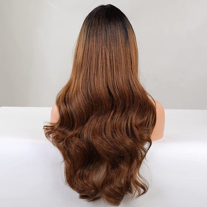 Black Roots Brown Lace Front Wig