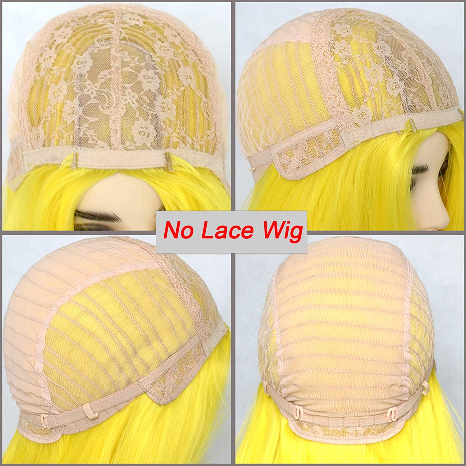 Platinum Blonde 60# Synthetic Wig 22 Inch (No Lace Wig)