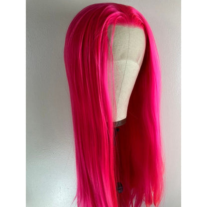 Pink Wig,Hot Pink Hair Wigs,Dark Pink Wigs,Lace Front Wigs