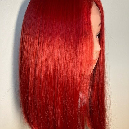 Red Short Bob Straight Wig