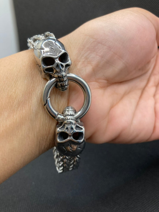 Skull Bracelet For Men ,Stainless Steel Link Bracelets