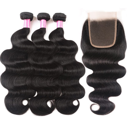 Body Wave Bundles With Closure Brazilian Hair Bundles With Closure